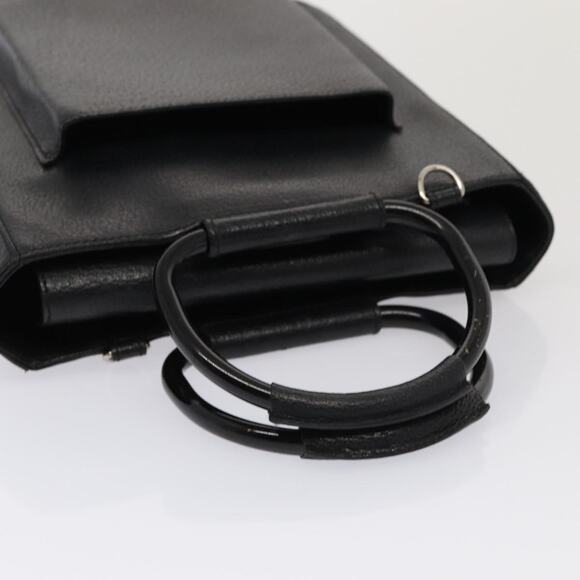 GUCCI Hand Bag Leather Black Silver 0021118 - Picture 7 of 12